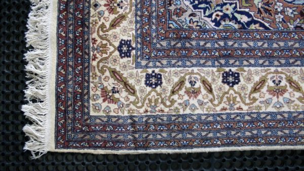 close up of a kashmir rug