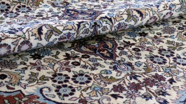 close up of a kashmir rug