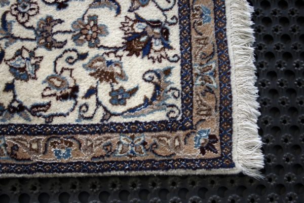 close up of a nain rug